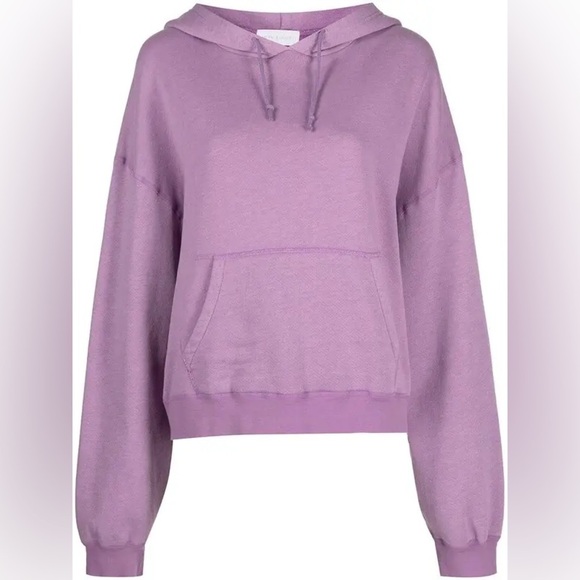 John Elliott Purple Cropped Vintage Fleece Hoodie Size 2 = Medium - Picture 5 of 16